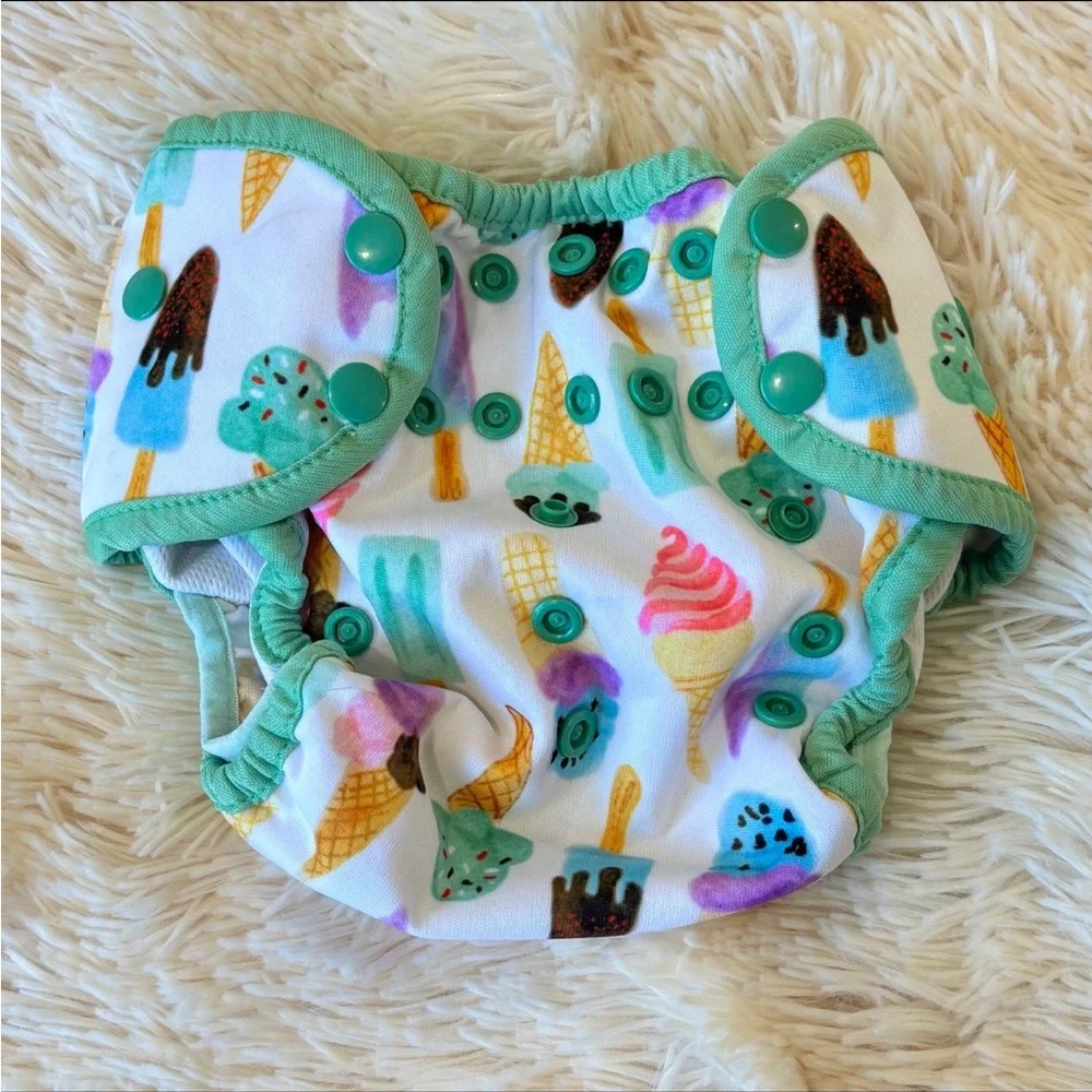 Thirsties Cloth Swim Diaper in We All Scream size 2